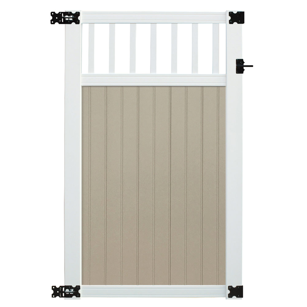 Sixth Avenue Building Products Belfast Spindle Top Gate - Tan-White